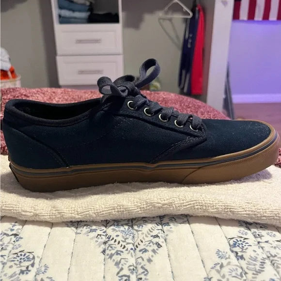 Vans Men's Navy and Brown Sneakers - Picture 4 of 4